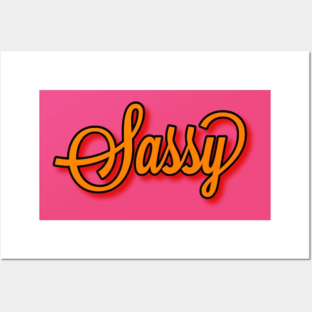 Sassy Typography Cool Style Red Shadow Wall Art by Inspire Enclave